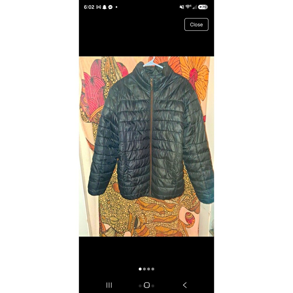 Bass Creek Outfitters Men's Black Quilted Puffer Jacket Full Zip L Outdoor